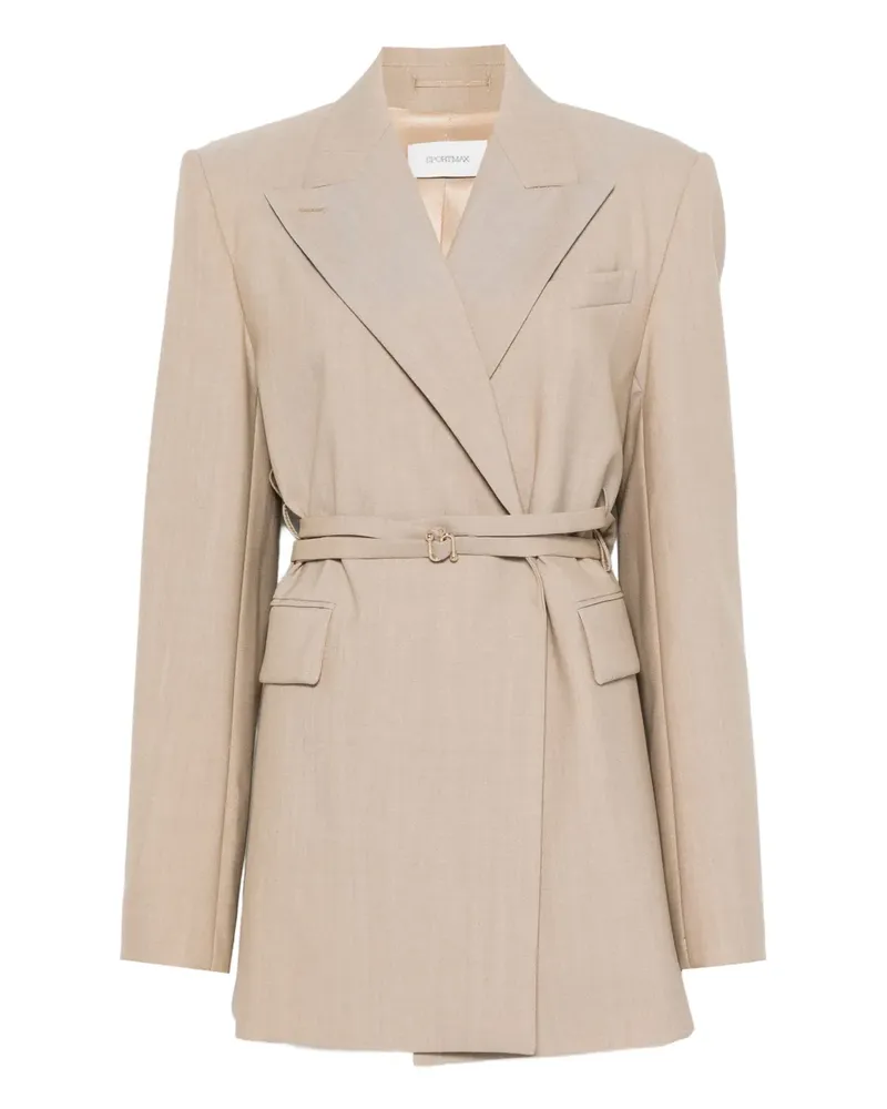 SPORTMAX Sakko mit Gürtel - Nude Nude