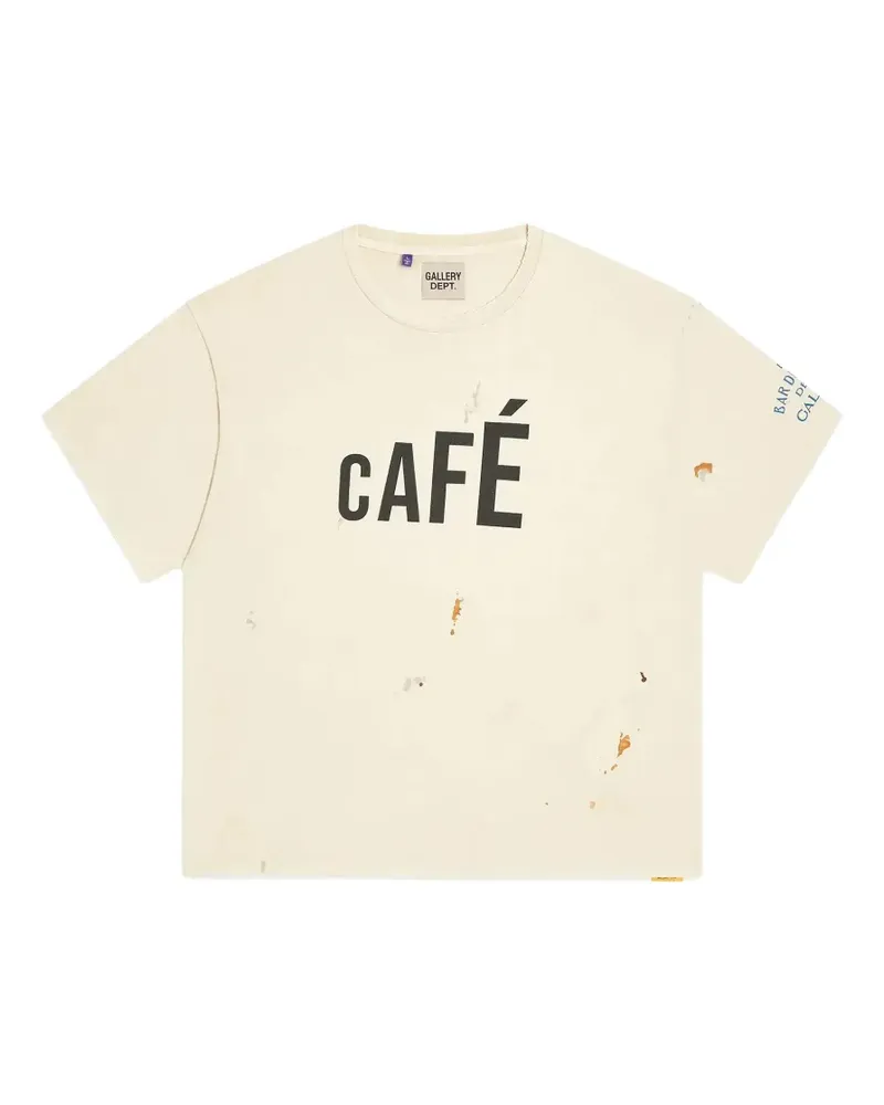 GALLERY DEPT. Cafe Bistro T-Shirt mit Logo - Nude Nude