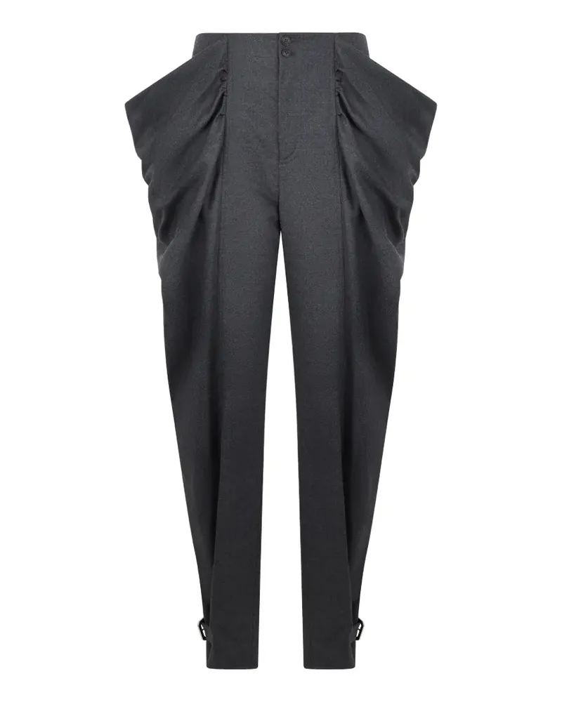 Alberta Ferretti Drapierte Hose mit Schnallenbündchen - Grau Grau