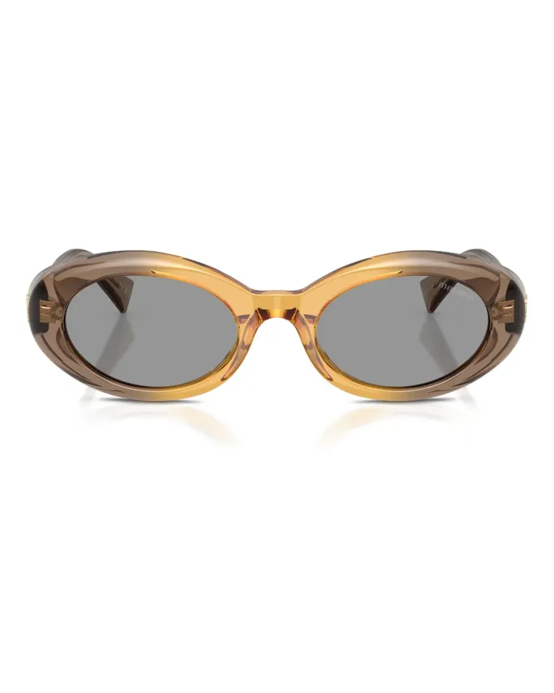 Miu Miu oval-frame sunglasses - Nude Nude