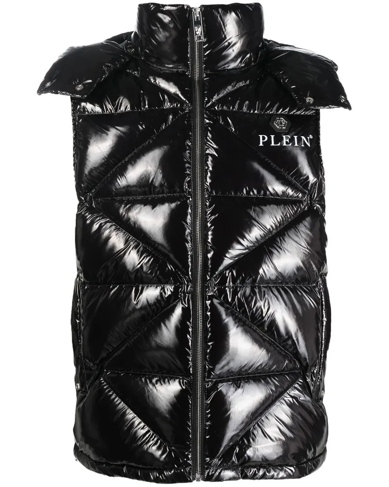 Philipp Plein Gesteppte Weste - Schwarz Schwarz