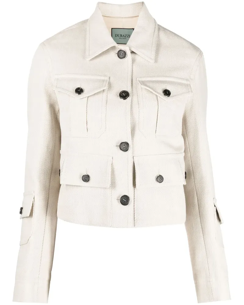 Durazzi Milano Cropped-Jacke mit Taschen - Nude Nude