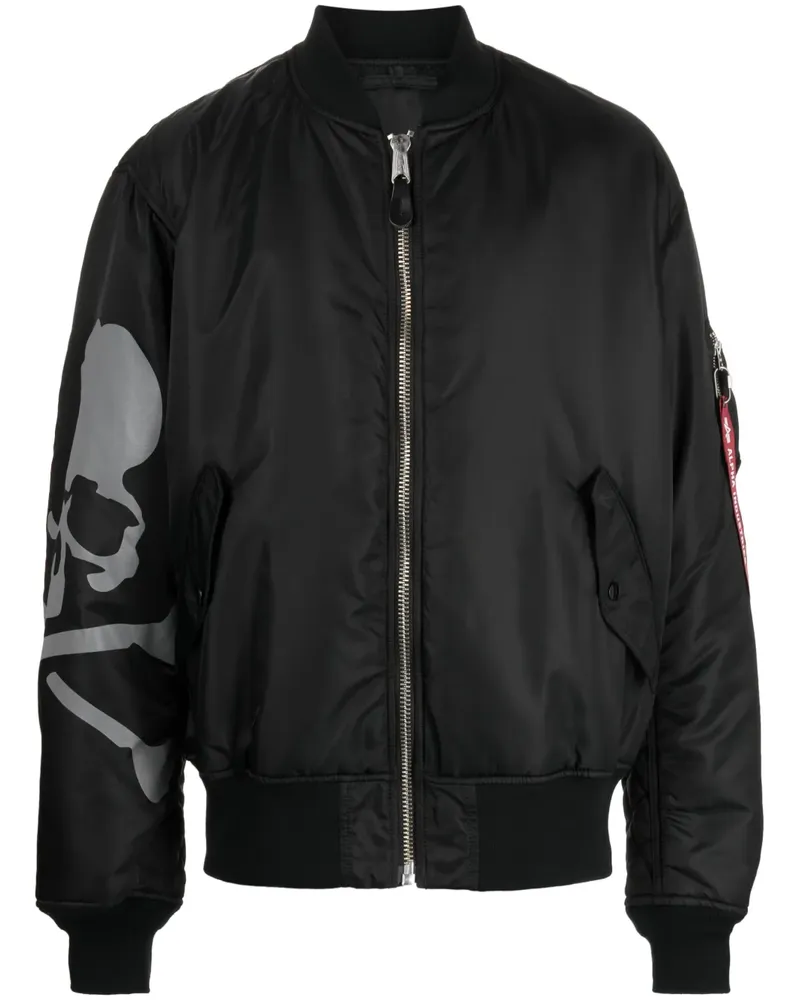 Mastermind World x Alpha Industries Edition MA-1 Bomberjacke - Schwarz Schwarz