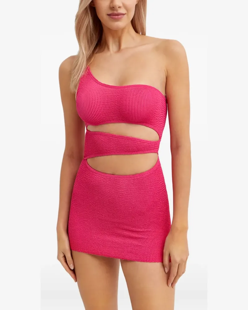 bond-eye Rico asymmetric cut-out mini dress - Rosa Rosa