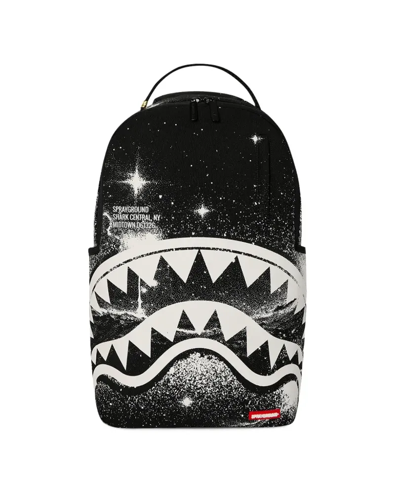 Sprayground Shark Central Overspray Rucksack - Schwarz Schwarz