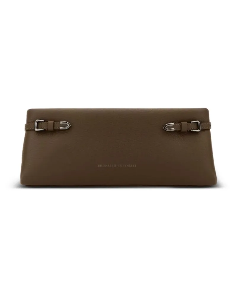 Brunello Cucinelli Mud leather clutch bag - Braun Braun
