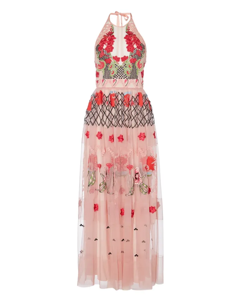 Temperley London Remi Neckholder-Maxikleid aus Tüll - Rosa Rosa