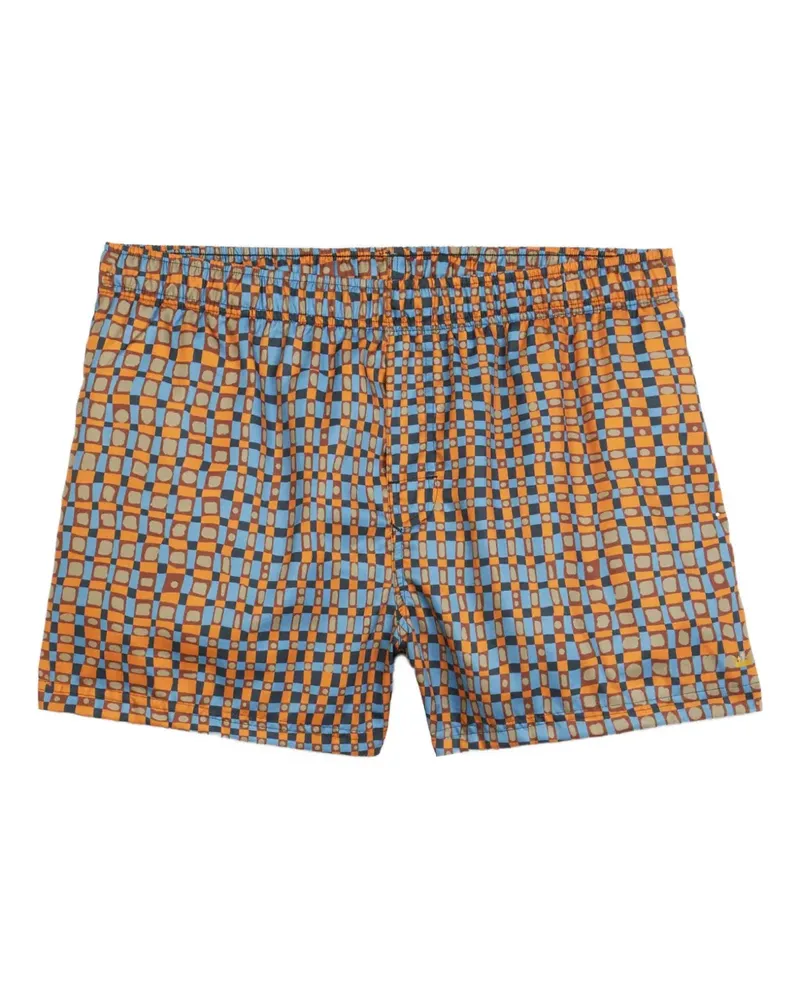 Osklen Bent Sun Badeshorts mit geometrischem Muster - Blau Blau