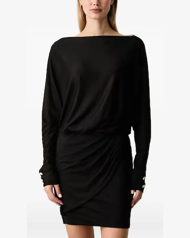 Guess Camryn draped boat-neck mini dress - Schwarz Schwarz