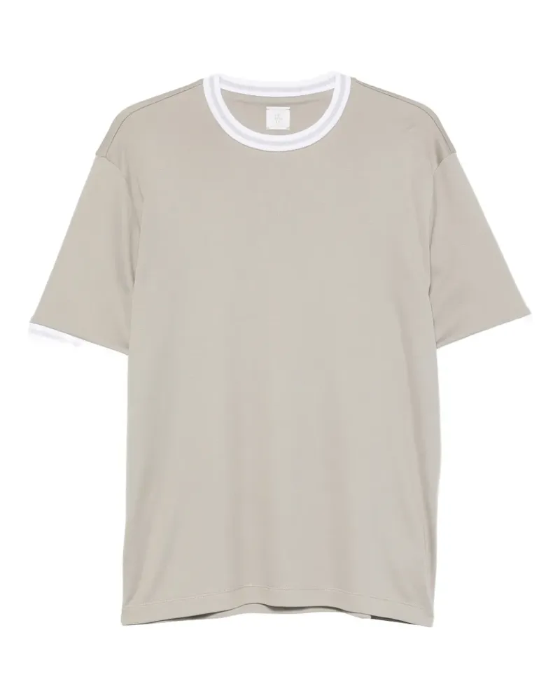 Eleventy T-Shirt mit Kontrastdetails - Grün Grün