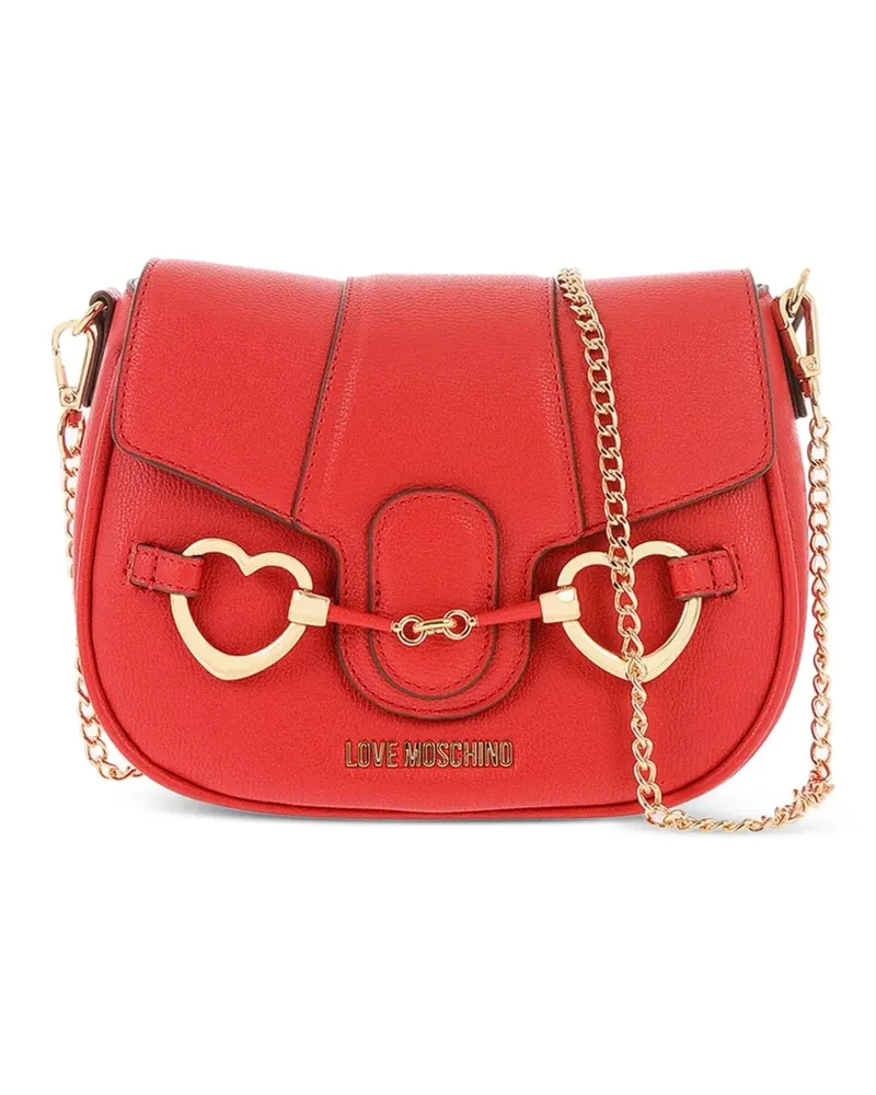 Moschino Umhängetasche mit Herzdetail - Rot Rot