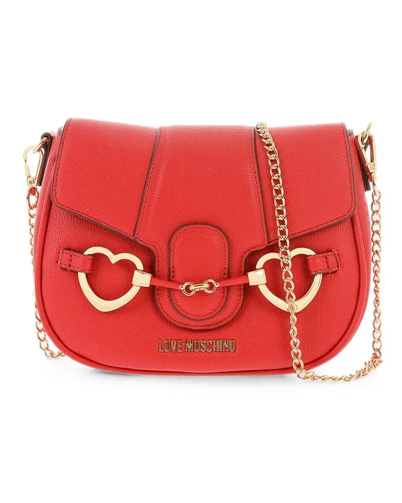 Moschino heart-bit crossbody bag - Rot Rot