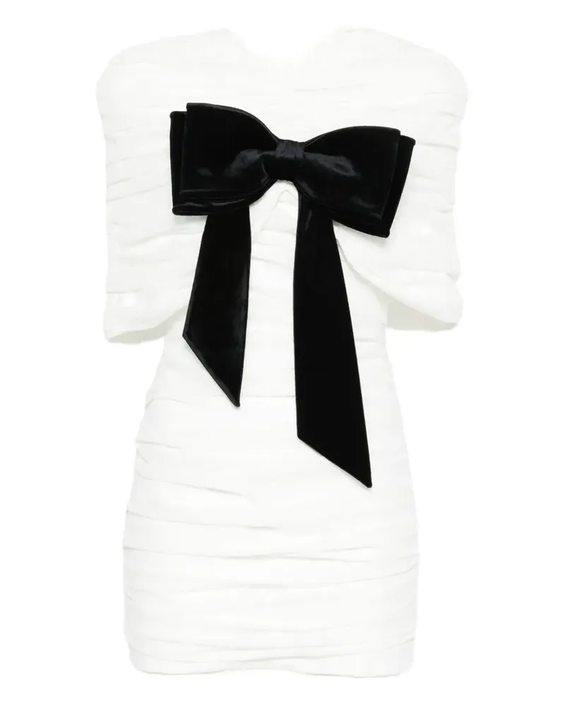 SHUSHU/TONG Minikleid mit Schleife - Weiß Weiß