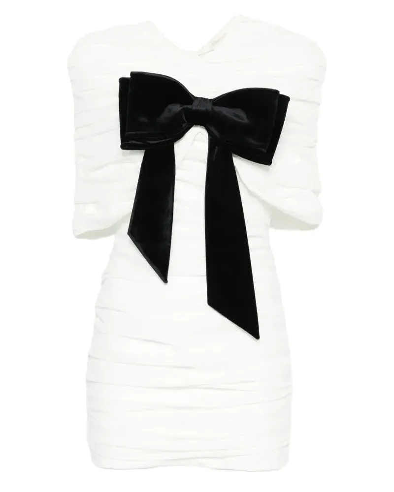 SHUSHU/TONG Minikleid mit Schleife - Weiß Weiß