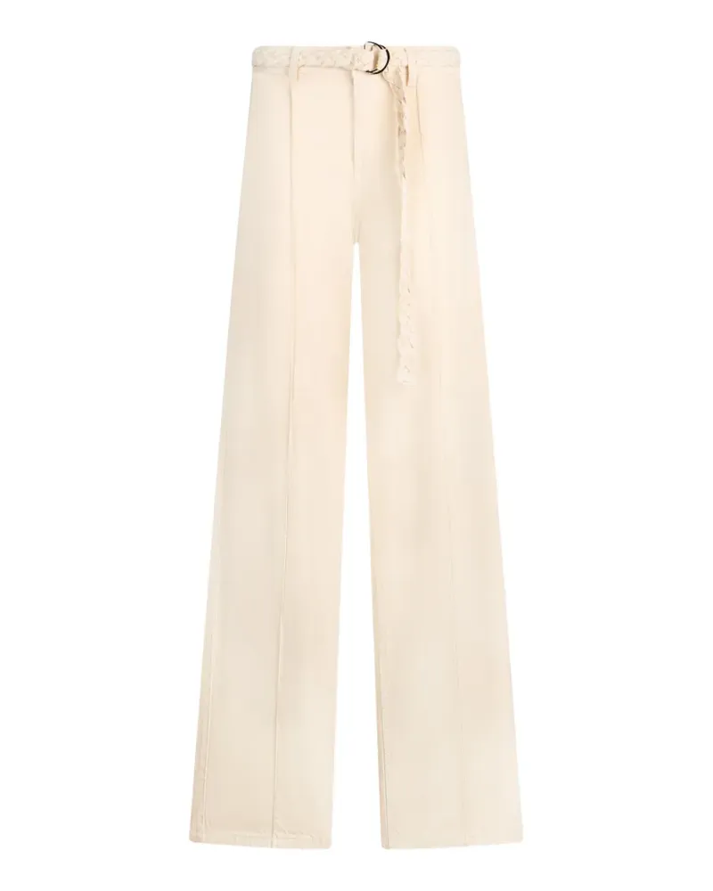 Liu Jo braided-belt flared trousers - Nude Nude