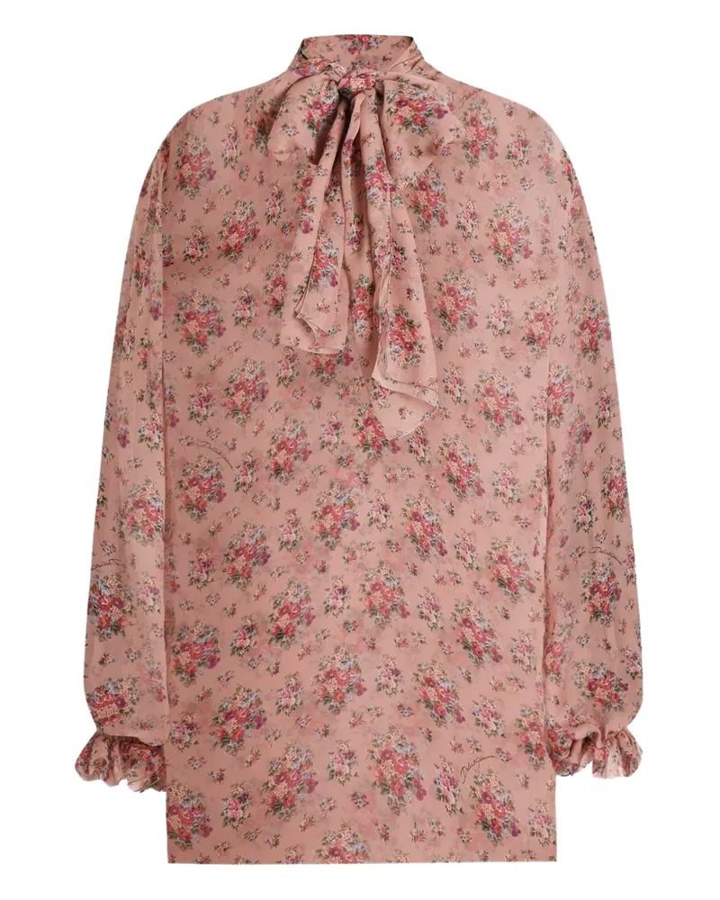 Dolce & Gabbana Bluse mit Blumenstrauß-Print - Rosa Rosa