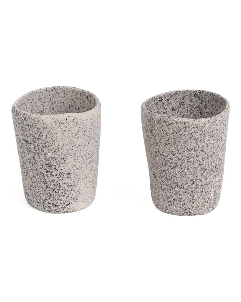 Seletti Newlithic Tassen (6er-Set) - Grau Grau