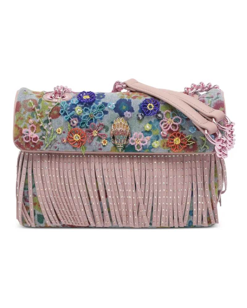 Kurt Geiger Kensington Tasche mit Fransen - Blau Blau