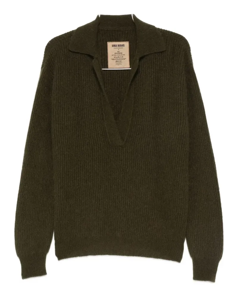 Uma Wang v-neck sweater - Grün Grün