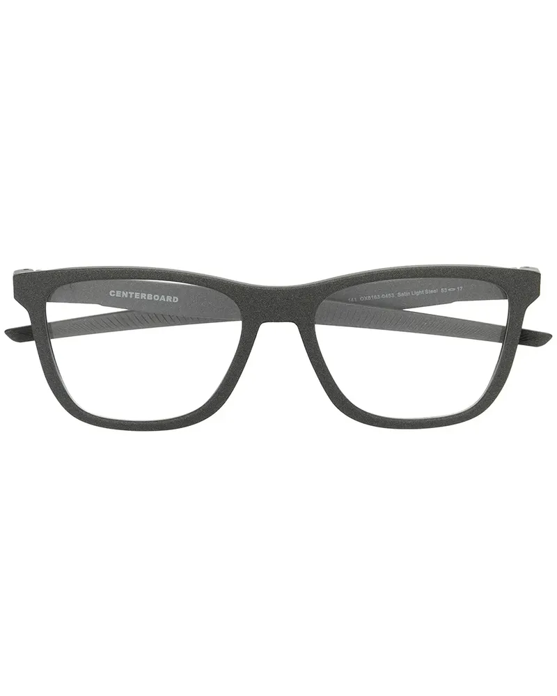 Oakley Eckige Brille mit mattem Finish - Grau Grau