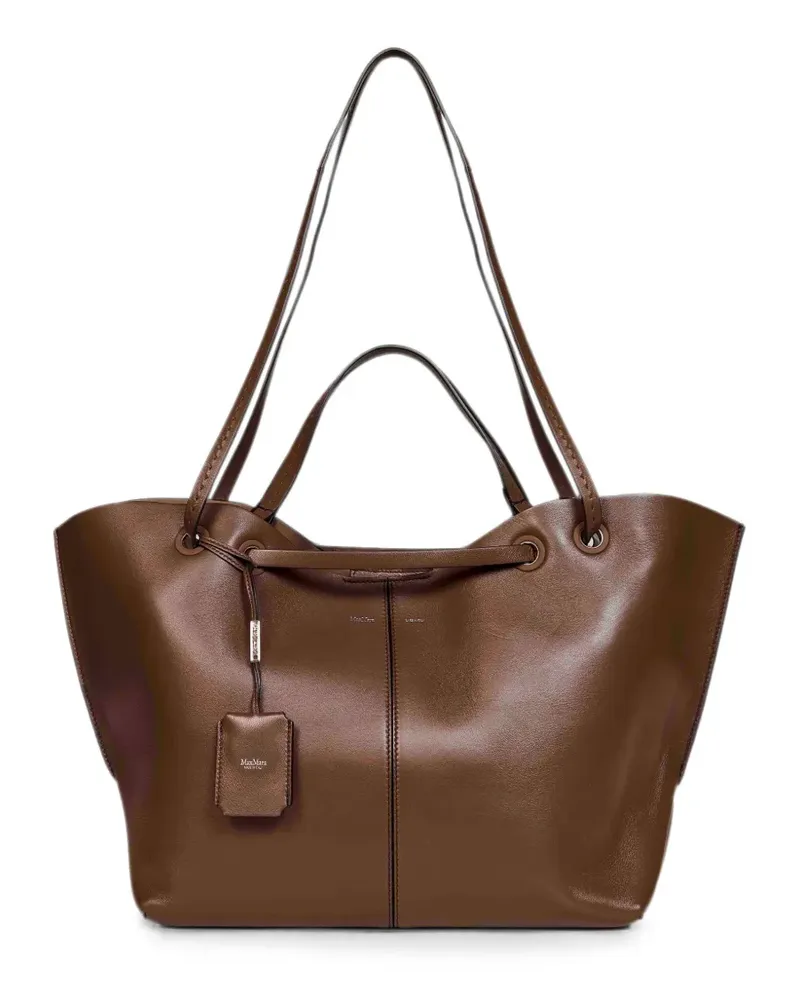 Max Mara double nappa-leather shopper bag - Braun Braun
