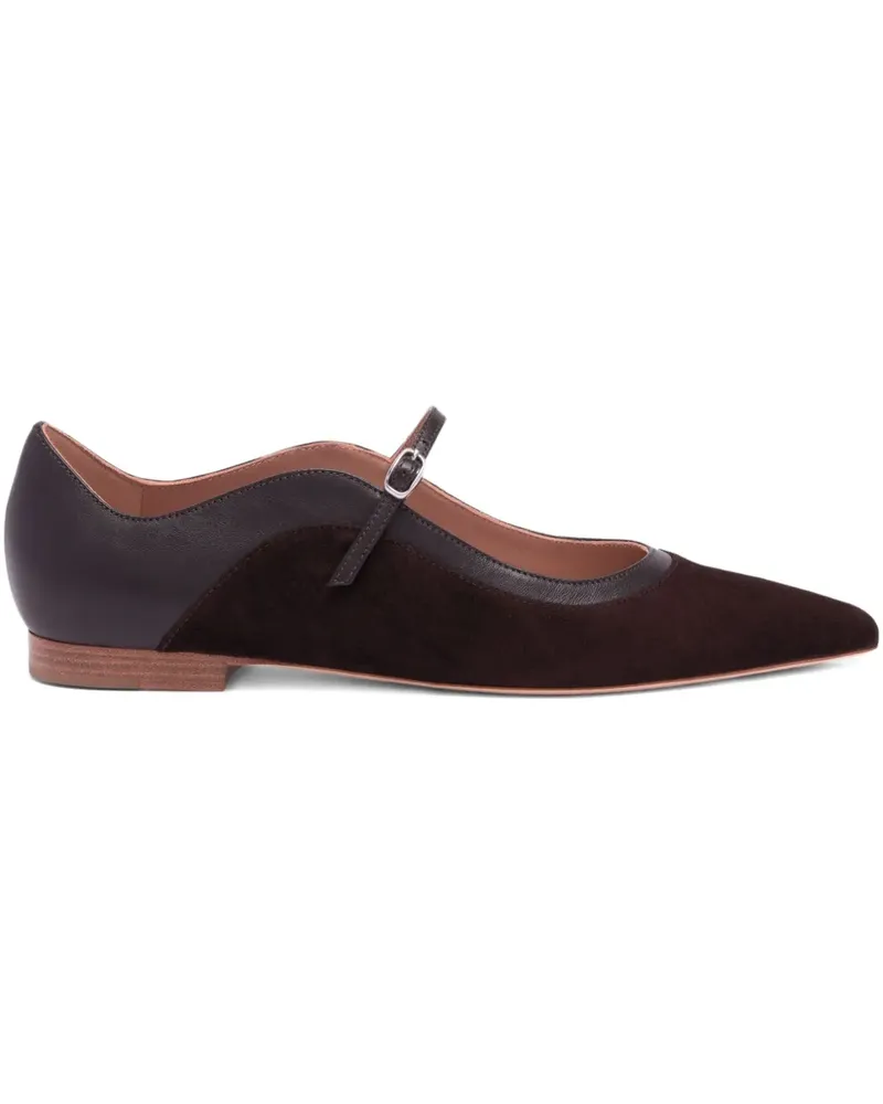 Malone Souliers Flache Cornina Pumps aus Wildleder - Schwarz Schwarz