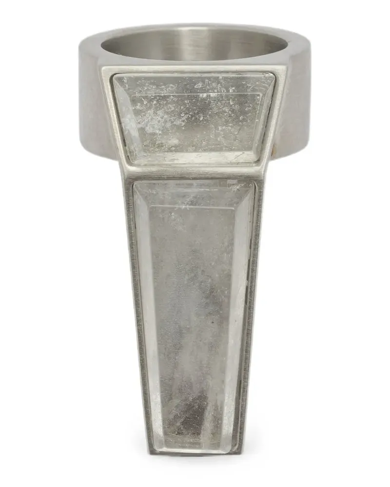 Rick Owens Crystal Trunk ring - Silber Silber
