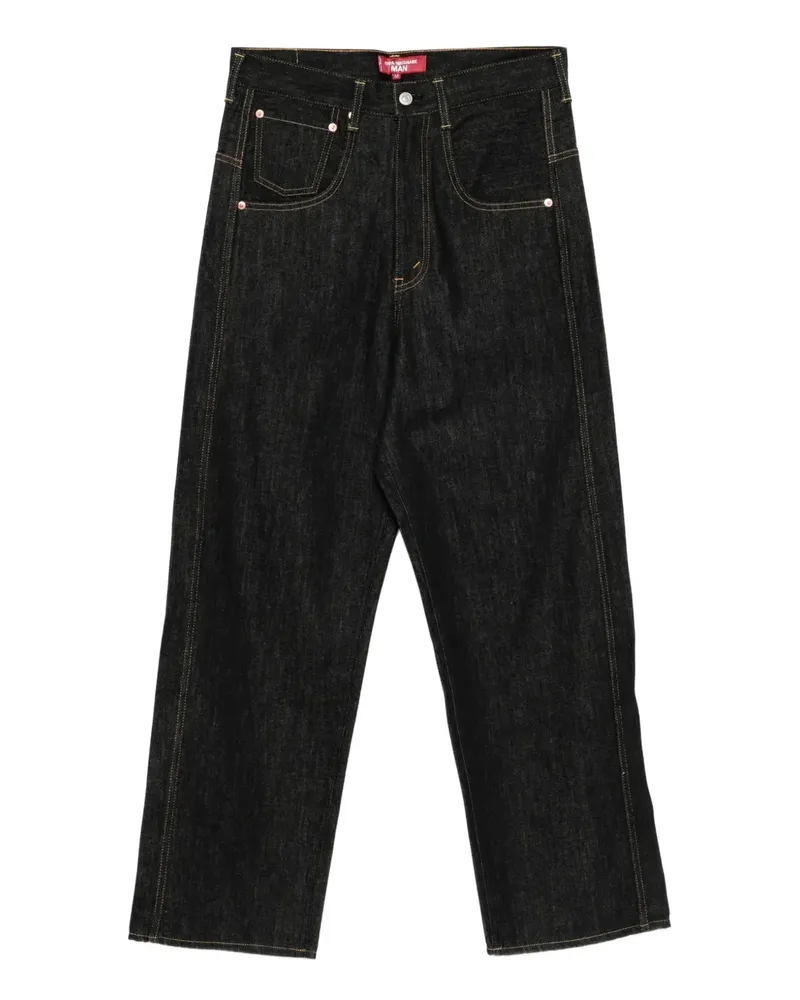 Junya Watanabe Straight-Leg-Hose mit Ziernaht - Blau Blau