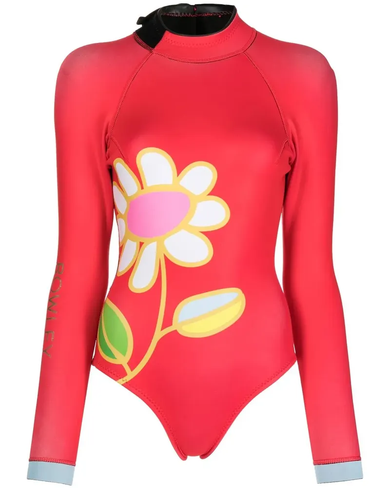 Cynthia Rowley Neoprenanzug mit Print - Rot Rot