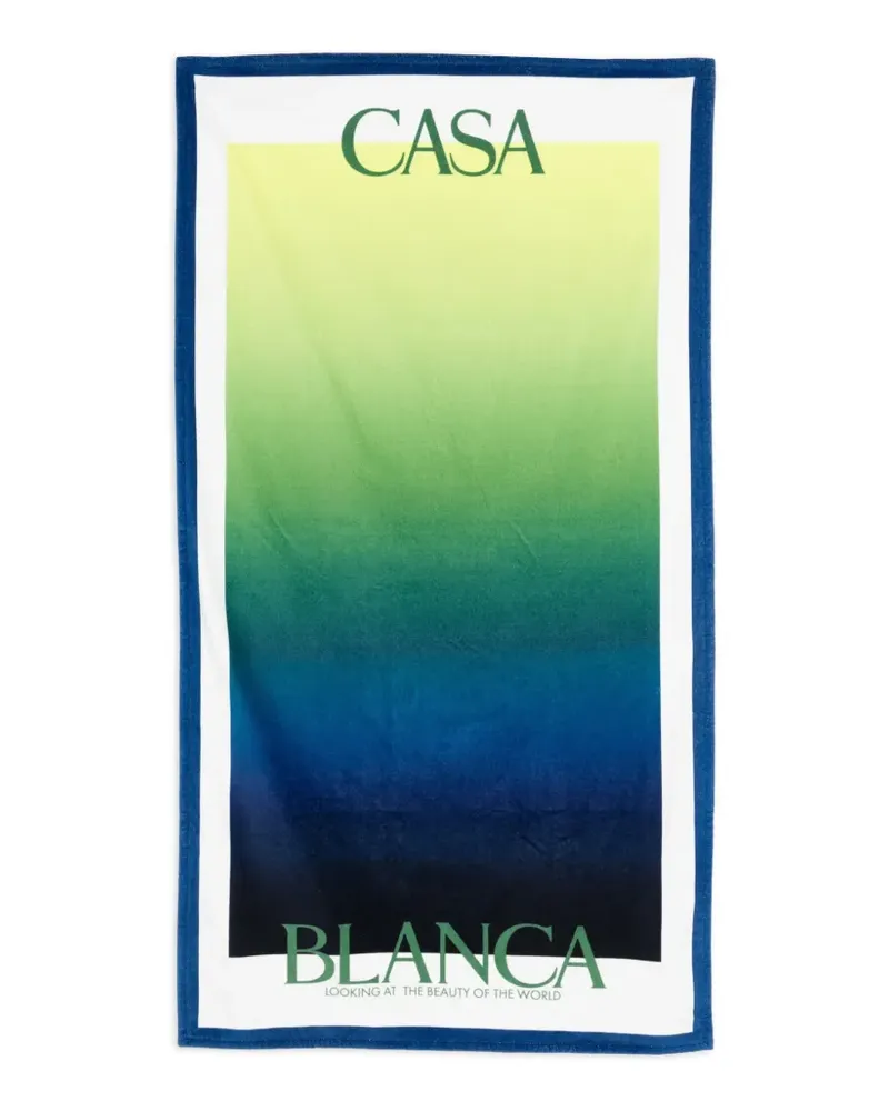 Casablanca Paris Strandtuch mit Logo-Detail - Grün Grün