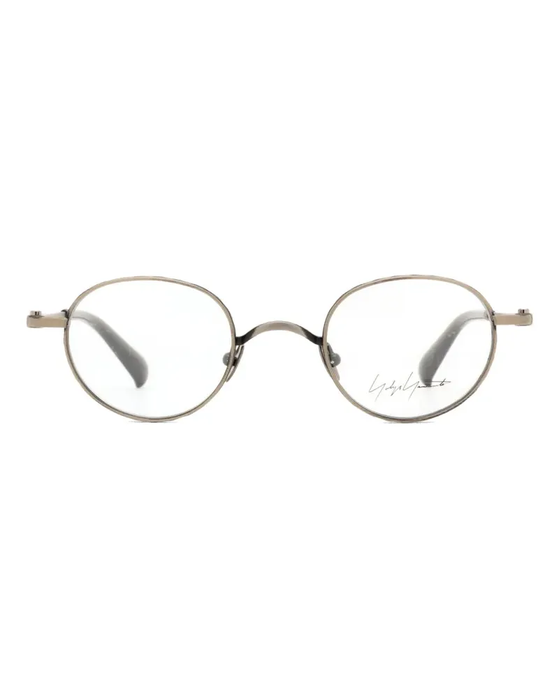 Yohji Yamamoto round-frame glasses - Silber Silber