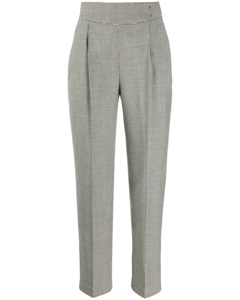 MSGM Taillenhose mit Hahnentrittmuster - Schwarz Schwarz