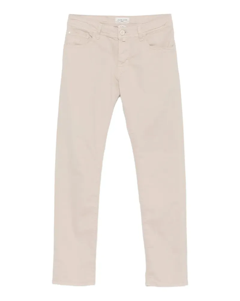 Jacob Cohën Nick Slim-Fit-Hose mit Logo-Patch - Nude Nude