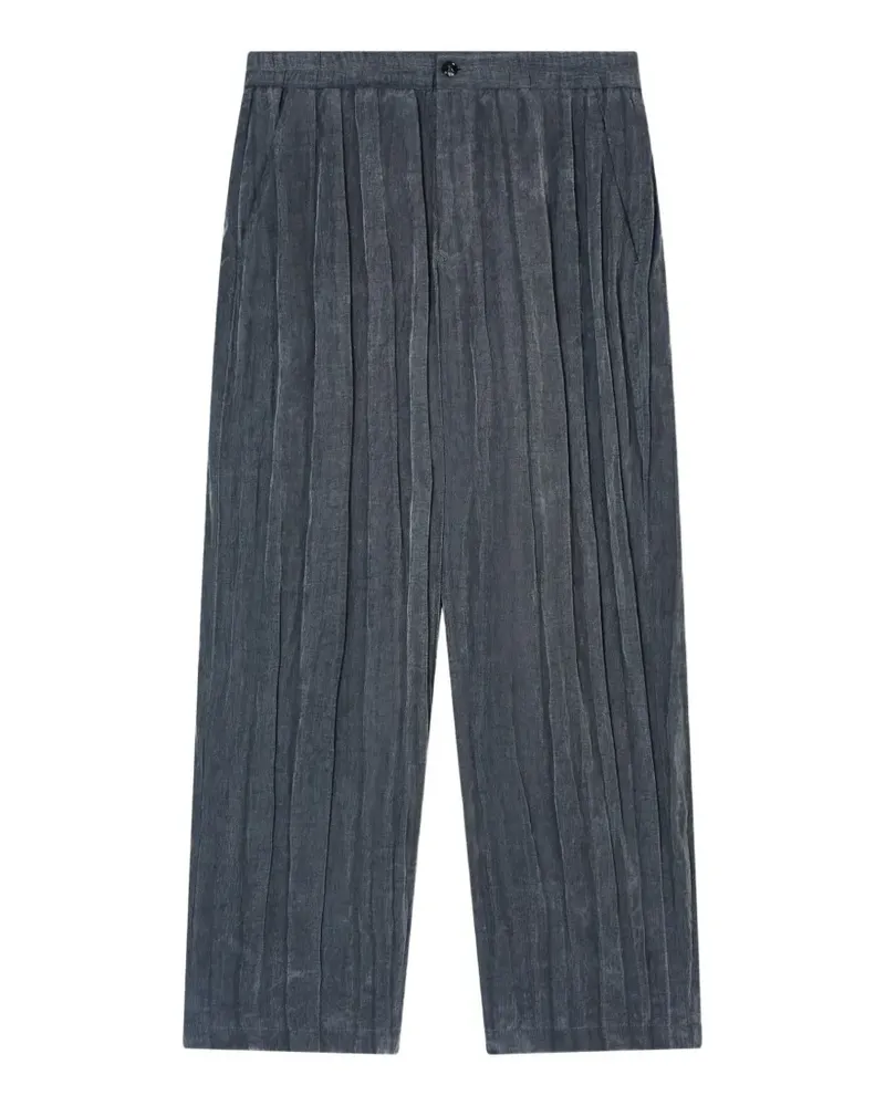Giorgio Armani plissé-effect trousers - Grau Grau
