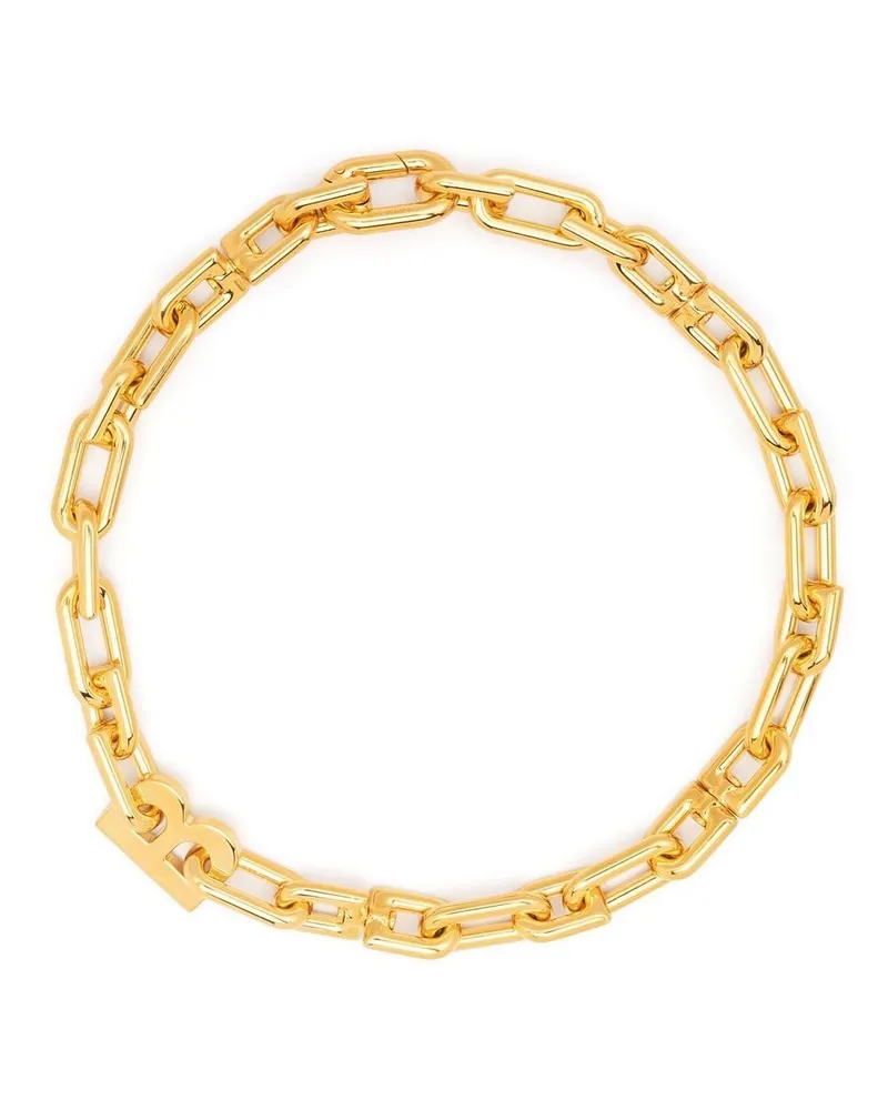 Balenciaga B-Chain Thin Halskette Gold