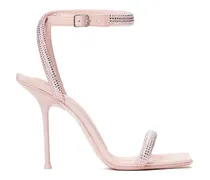 Julie crystal-embellished heeled sandals - Rosa
