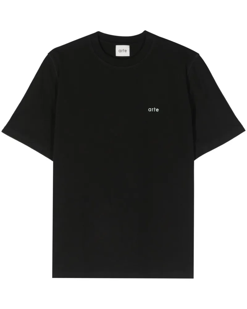 Arte Antwerp Teo T-Shirt mit Logo-Stickerei Schwarz