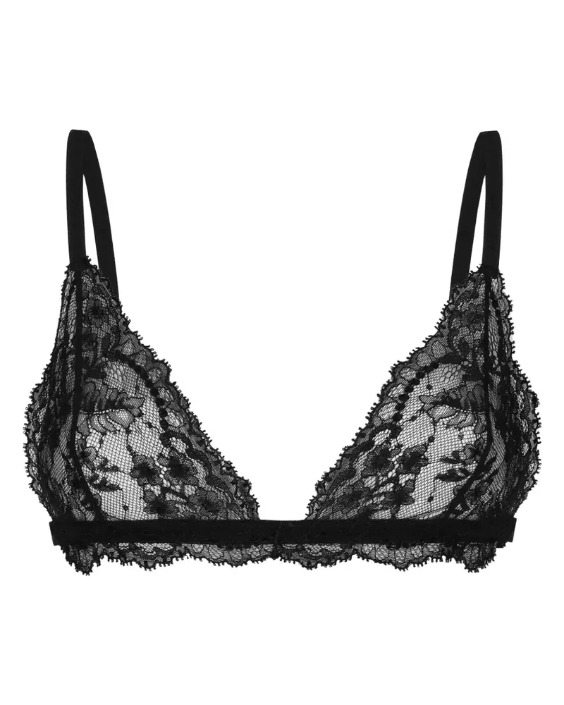 Dolce & Gabbana Floraler BH - Schwarz Schwarz