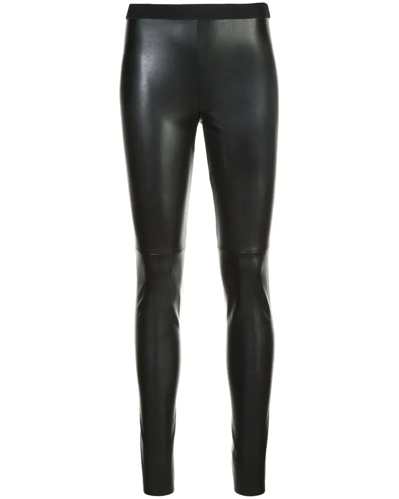 Marc Cain Leggings in Lederoptik - Schwarz Schwarz