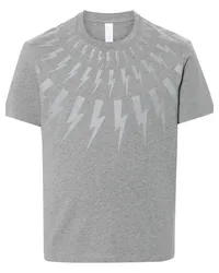 Neil Barrett T-Shirt mit Blitz-Print Grau