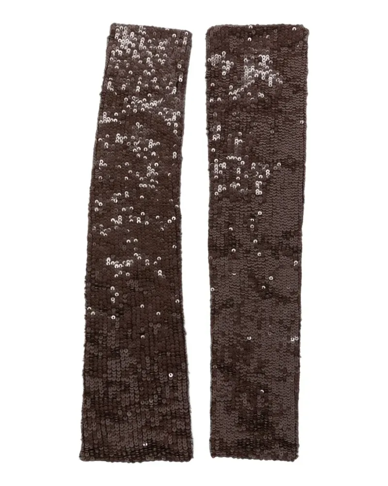 P.A.R.O.S.H. sequin-embellished gloves - Braun Braun