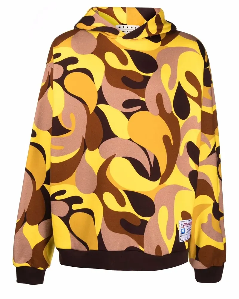 Marni Hoodie mit Camouflage-Print - Gelb Gelb