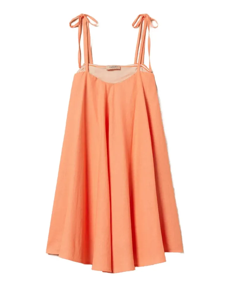 Twin-Set Kleid mit Schleifenverschluss - Orange Orange