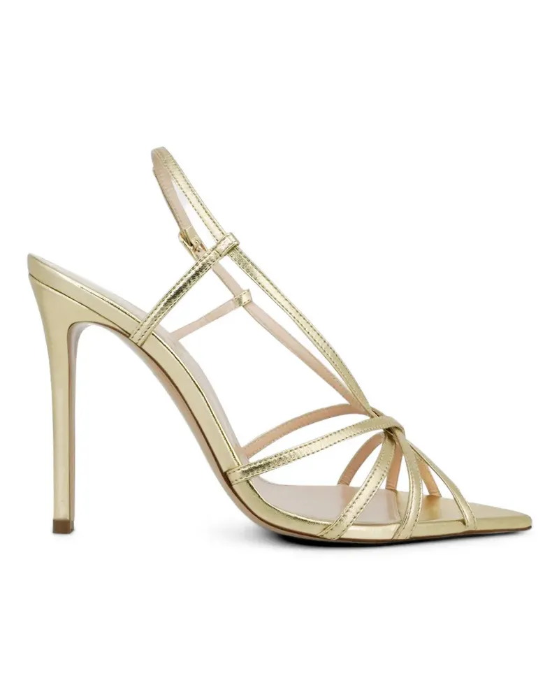Andrea Wazen Marilyn Watersnake strappy sandals - Gold Gold