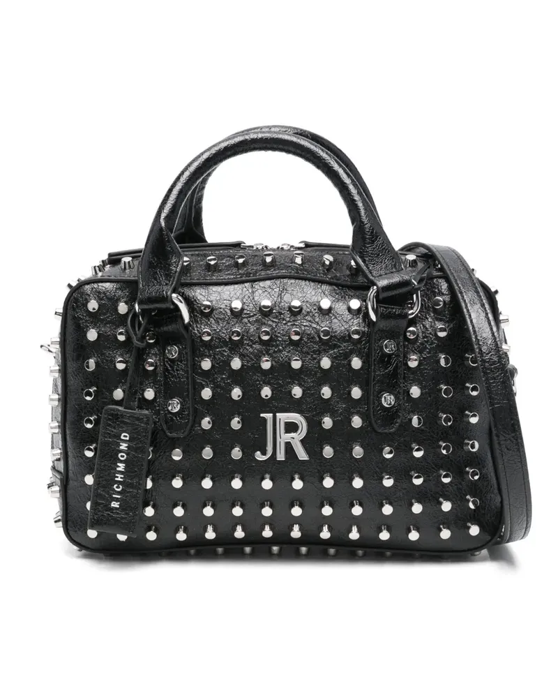 John Richmond Handtasche mit Nieten - Schwarz Schwarz