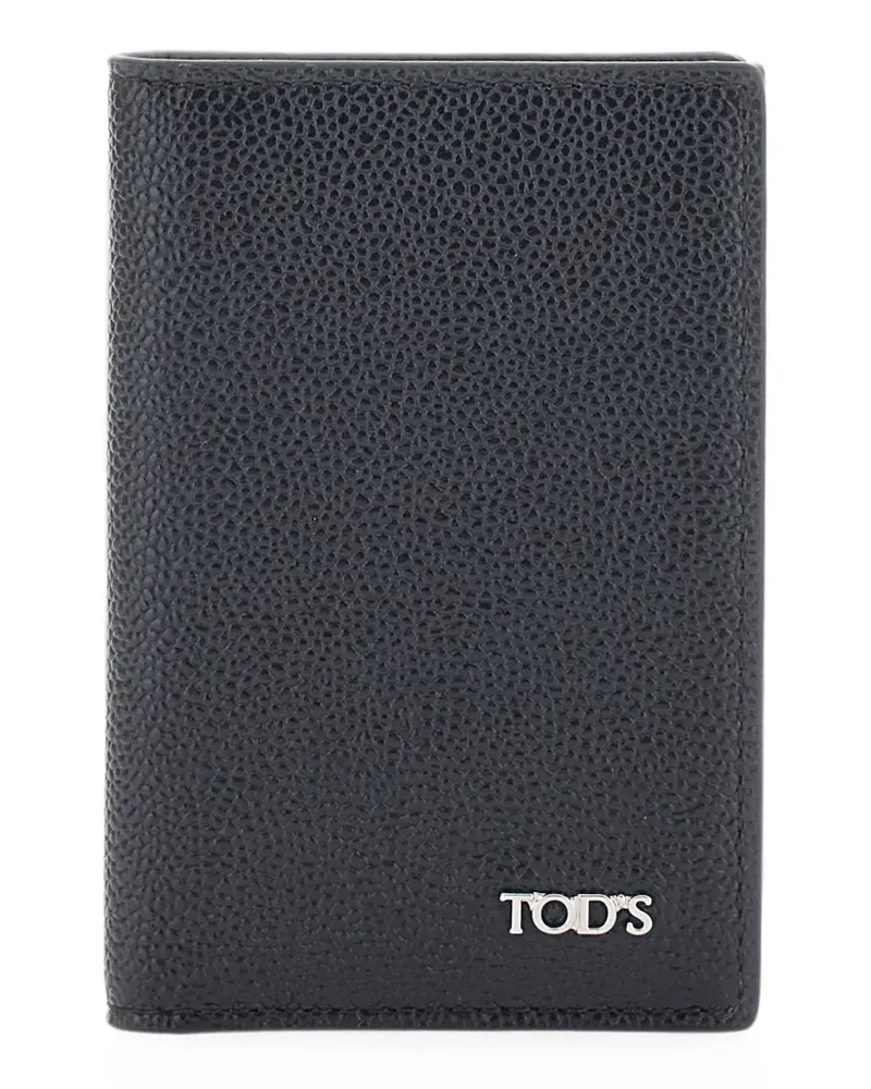 TOD'S logo-plaque wallet - Schwarz Schwarz