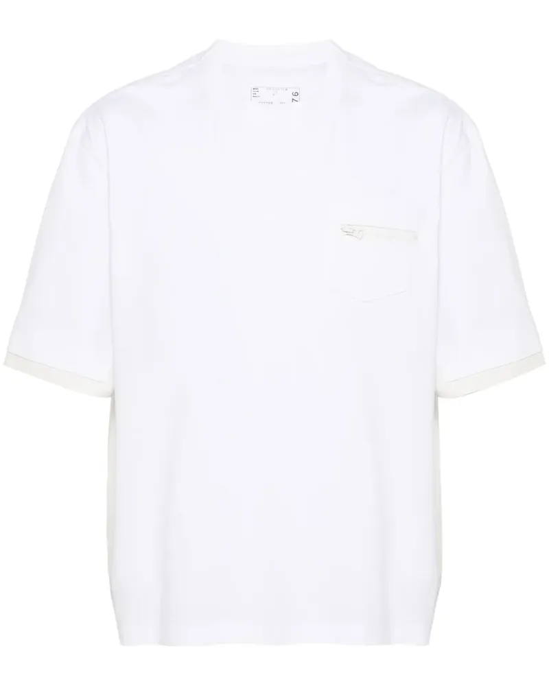 Sacai T-Shirt mit Einsätzen - Weiß Weiß