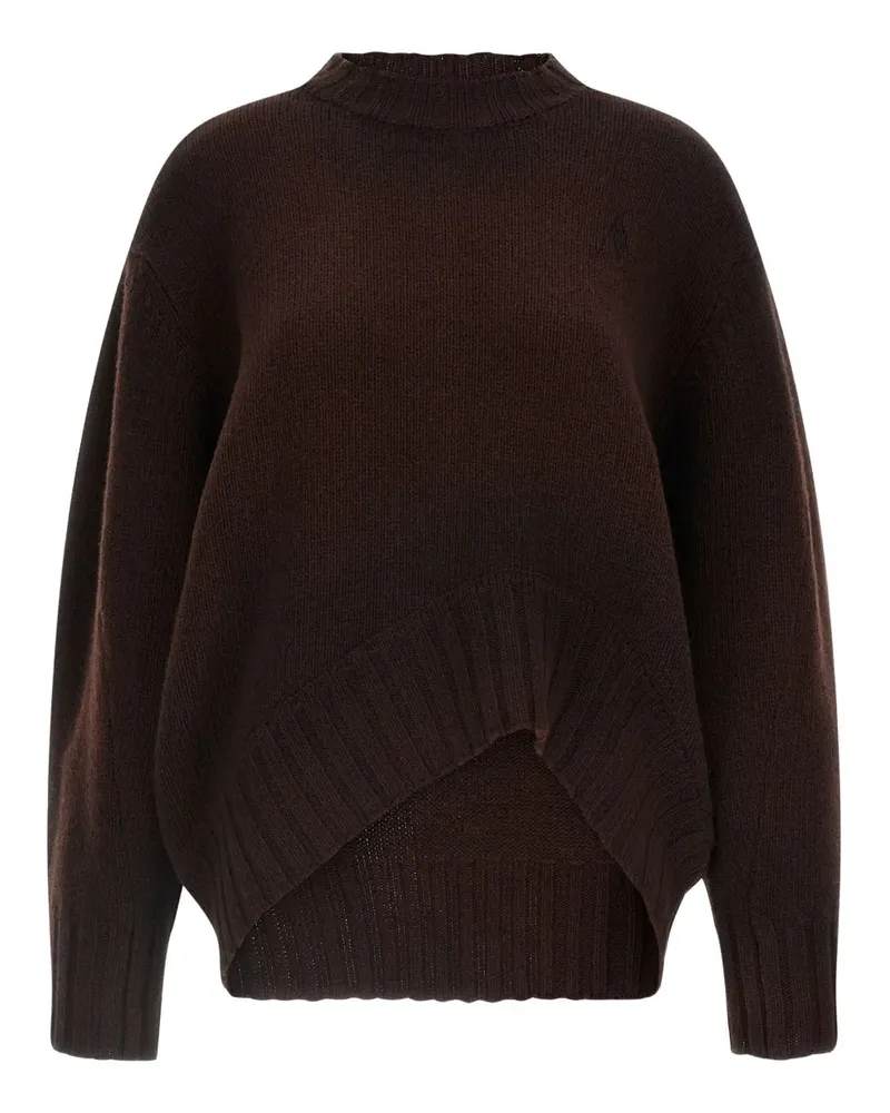 ATTICO Asymmetrischer Pullover mit Logo - Braun Braun