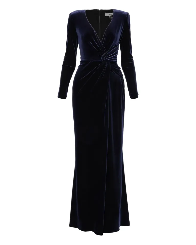 NISSA velvet maxi dress - Blau Blau