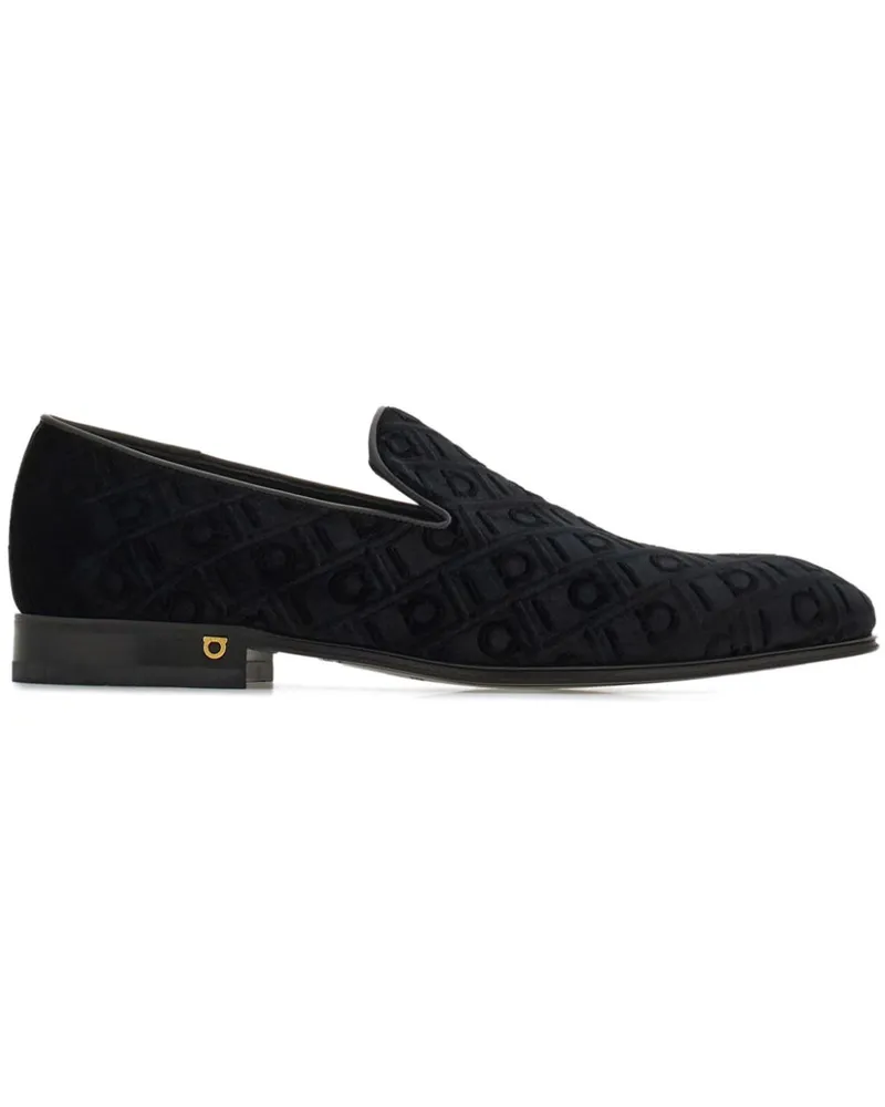 Ferragamo Loafer aus Samt - Schwarz Schwarz
